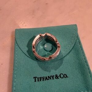 Tiffany & Co. Silver Ring with 18k Gold Accents